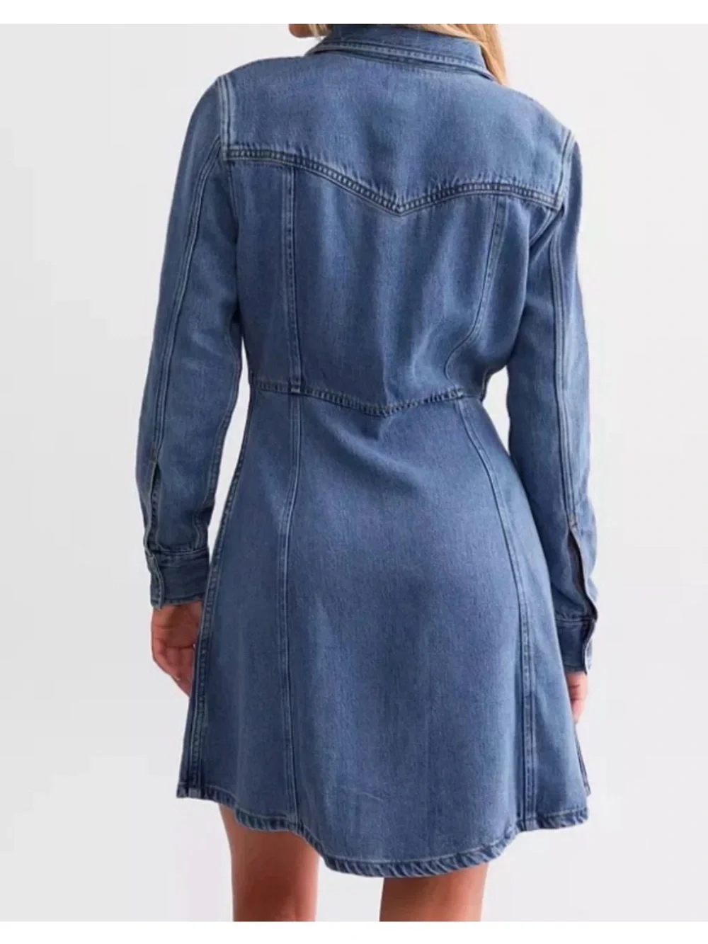 Wrangler Blue Denim Western Dress - Small - Picture 2 of 6